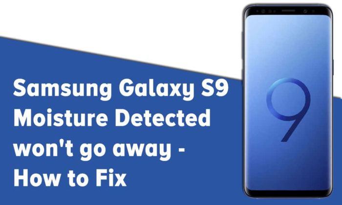 Samsung Moisture Detected